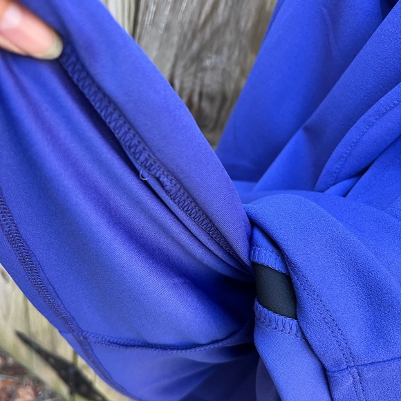 NYC NEW Royal Blue Front Tie Ruched Dress Women’s Medium - Picture 9 of 13